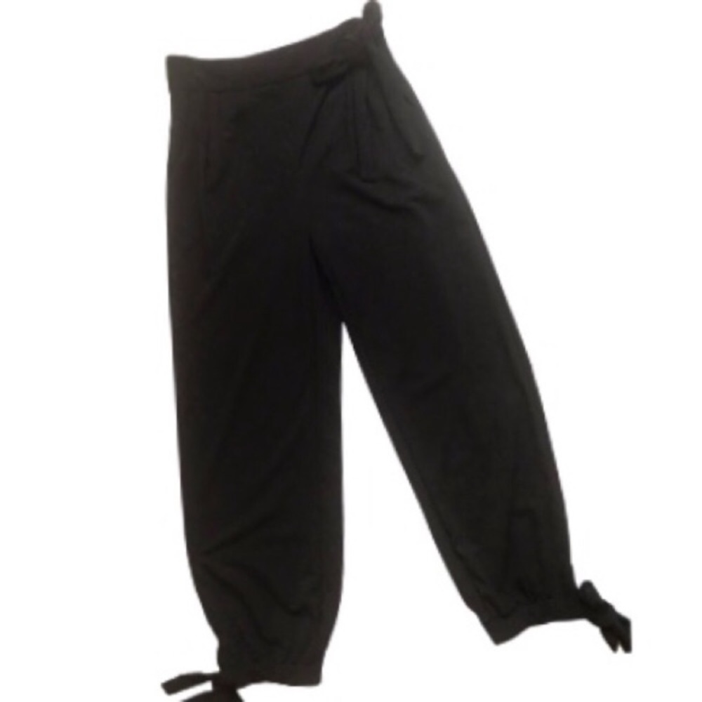ANTHRO LEIFSDOTTIR HIGH WAIST TIE ANKLE TROUSERS